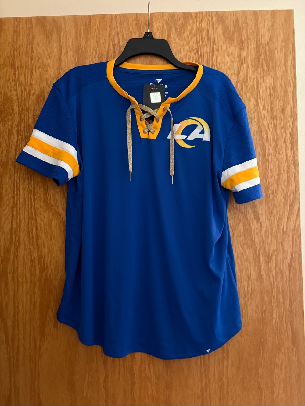 Fanatics Royal Blue Kids Lace-Up Jersey with Yellow Trim